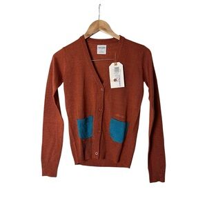 NWT Chevignon Wool Blend Cardigan Brown Women’s XS